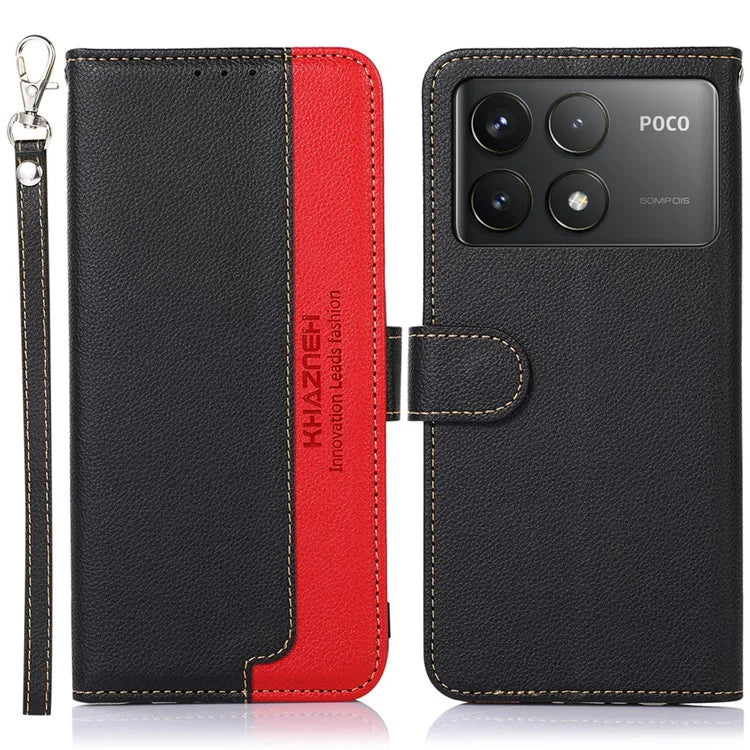 KHAZNEH For Xiaomi Poco F6 Pro 5G / K70 5G / K70 Pro 5G Wallet Case RFID Blocking Leather Phone Cover