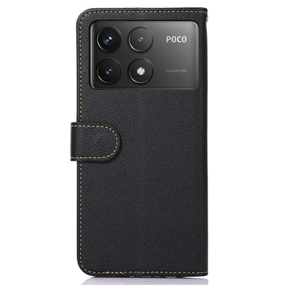 KHAZNEH For Xiaomi Poco F6 Pro 5G / K70 5G / K70 Pro 5G Wallet Case RFID Blocking Leather Phone Cover