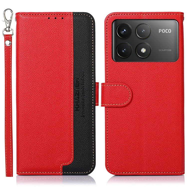 KHAZNEH For Xiaomi Poco F6 Pro 5G / K70 5G / K70 Pro 5G Wallet Case RFID Blocking Leather Phone Cover