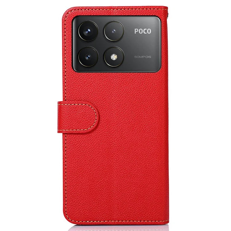 KHAZNEH For Xiaomi Poco F6 Pro 5G / K70 5G / K70 Pro 5G Wallet Case RFID Blocking Leather Phone Cover