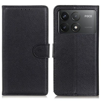 For Xiaomi Poco F6 Pro 5G / Redmi K70 5G / K70 Pro 5G Case Wallet Card Slots Litchi Texture Leather Phone Cover