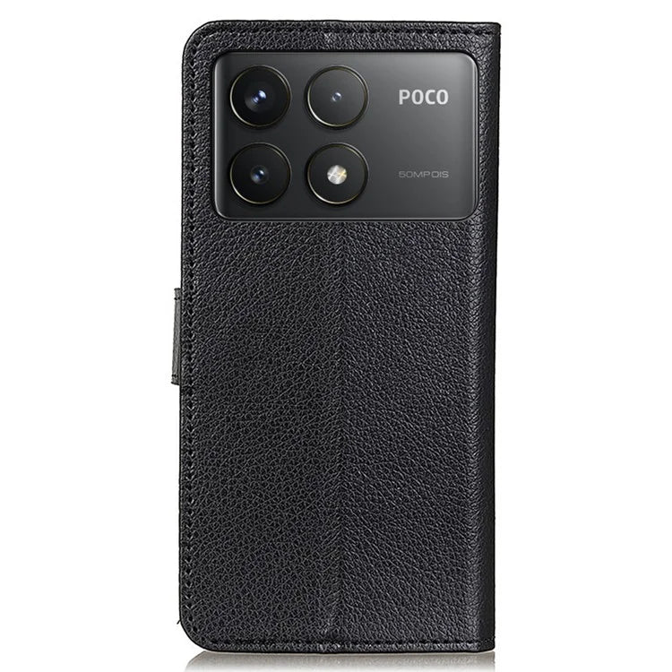 For Xiaomi Poco F6 Pro 5G / Redmi K70 5G / K70 Pro 5G Case Wallet Card Slots Litchi Texture Leather Phone Cover