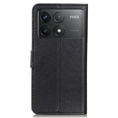 For Xiaomi Poco F6 Pro 5G / Redmi K70 5G / K70 Pro 5G Case Wallet Card Slots Litchi Texture Leather Phone Cover