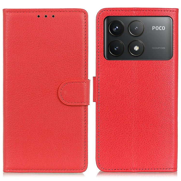 For Xiaomi Poco F6 Pro 5G / Redmi K70 5G / K70 Pro 5G Case Wallet Card Slots Litchi Texture Leather Phone Cover