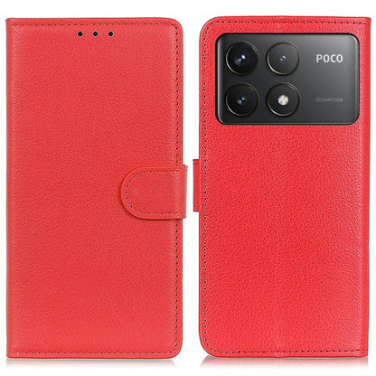 For Xiaomi Poco F6 Pro 5G / Redmi K70 5G / K70 Pro 5G Case Wallet Card Slots Litchi Texture Leather Phone Cover