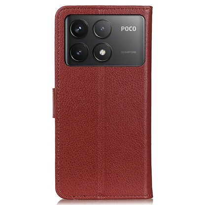 For Xiaomi Poco F6 Pro 5G / Redmi K70 5G / K70 Pro 5G Case Wallet Card Slots Litchi Texture Leather Phone Cover