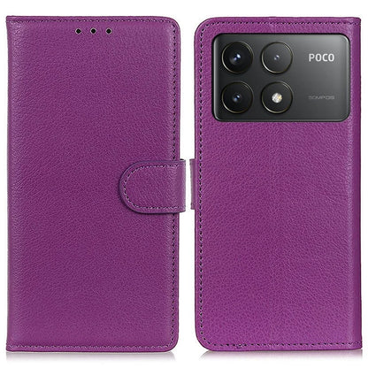 For Xiaomi Poco F6 Pro 5G / Redmi K70 5G / K70 Pro 5G Case Wallet Card Slots Litchi Texture Leather Phone Cover