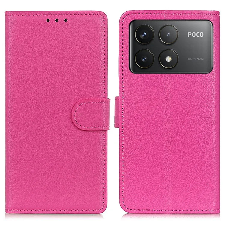 For Xiaomi Poco F6 Pro 5G / Redmi K70 5G / K70 Pro 5G Case Wallet Card Slots Litchi Texture Leather Phone Cover