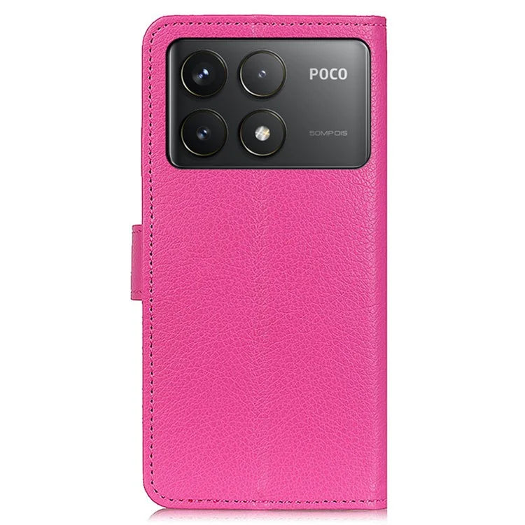 For Xiaomi Poco F6 Pro 5G / Redmi K70 5G / K70 Pro 5G Case Wallet Card Slots Litchi Texture Leather Phone Cover