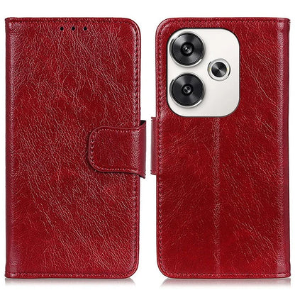 For Xiaomi Poco F6 5G / Turbo 3 5G Case Nappa Texture Split Leather Folio Flip Phone Cover with Wallet