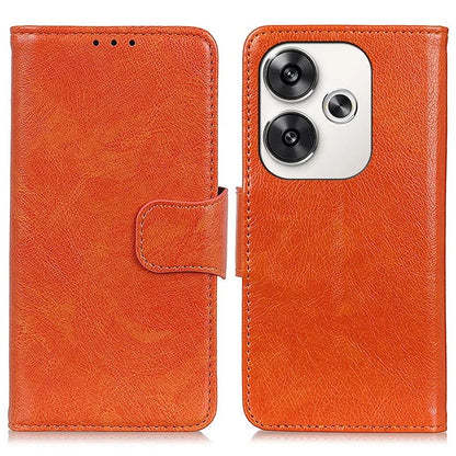 For Xiaomi Poco F6 5G / Turbo 3 5G Case Nappa Texture Split Leather Folio Flip Phone Cover with Wallet