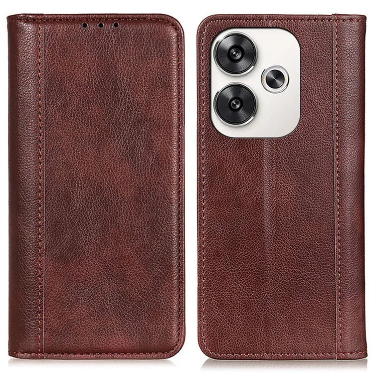 For Xiaomi Poco F6 5G / Redmi Turbo 3 5G Split Leather Flip Phone Cover Wholesale Wallet Mobile Phone Cases