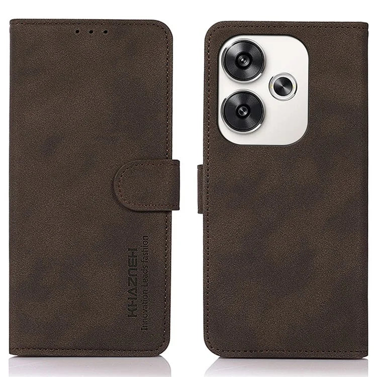 KHAZNEH For Xiaomi Poco F6 5G / Redmi Turbo 3 5G Case Magnetic Clasp Leather Mobile Phone Cover
