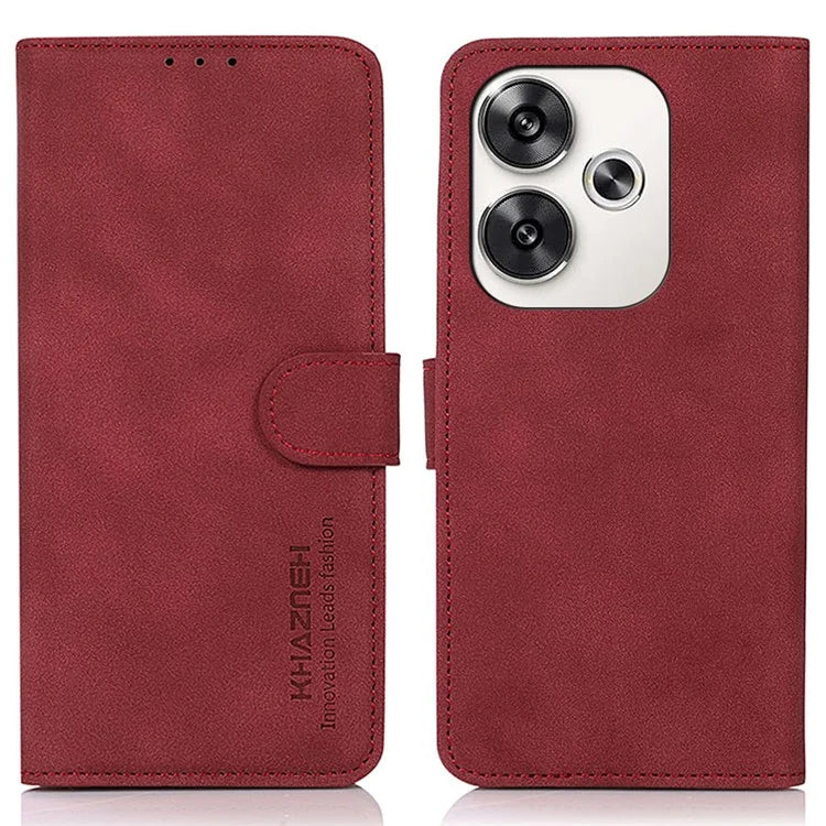KHAZNEH For Xiaomi Poco F6 5G / Redmi Turbo 3 5G Case Magnetic Clasp Leather Mobile Phone Cover