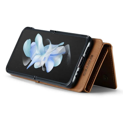 DG.MING M5 Series for Samsung Galaxy Z Flip4 5G Case RFID Blocking PU Leather+PC Folding Phone Cover