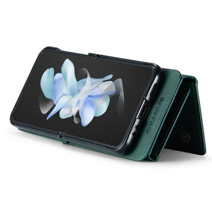 DG.MING M5 Series for Samsung Galaxy Z Flip4 5G Case RFID Blocking PU Leather+PC Folding Phone Cover