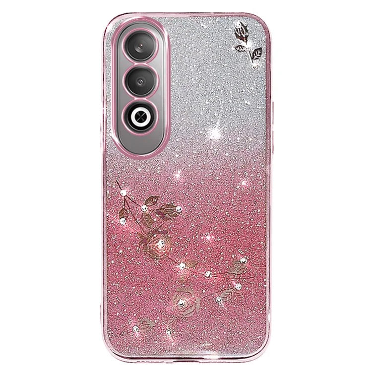 KADEM For OnePlus Nord CE4 5G Case TPU Gradient Phone Cover Glitter Cute Floral