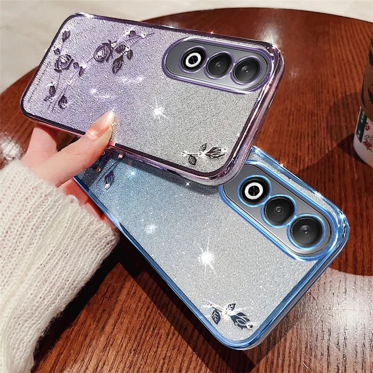 KADEM For OnePlus Nord CE4 5G Case TPU Gradient Phone Cover Glitter Cute Floral