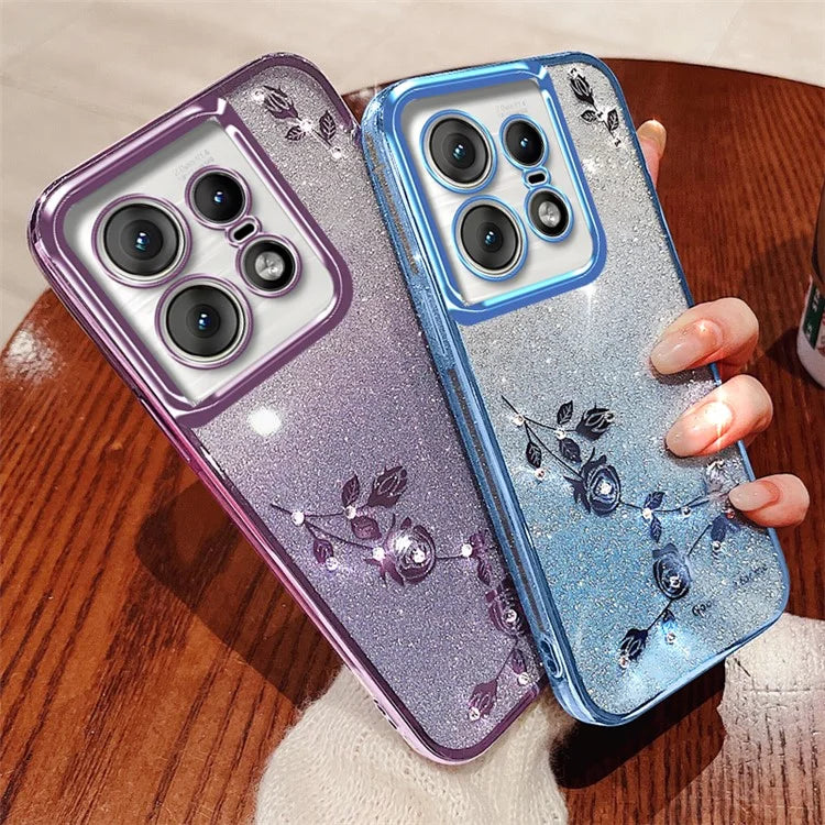 KADEM For OnePlus Nord CE4 5G Case TPU Gradient Phone Cover Glitter Cute Floral