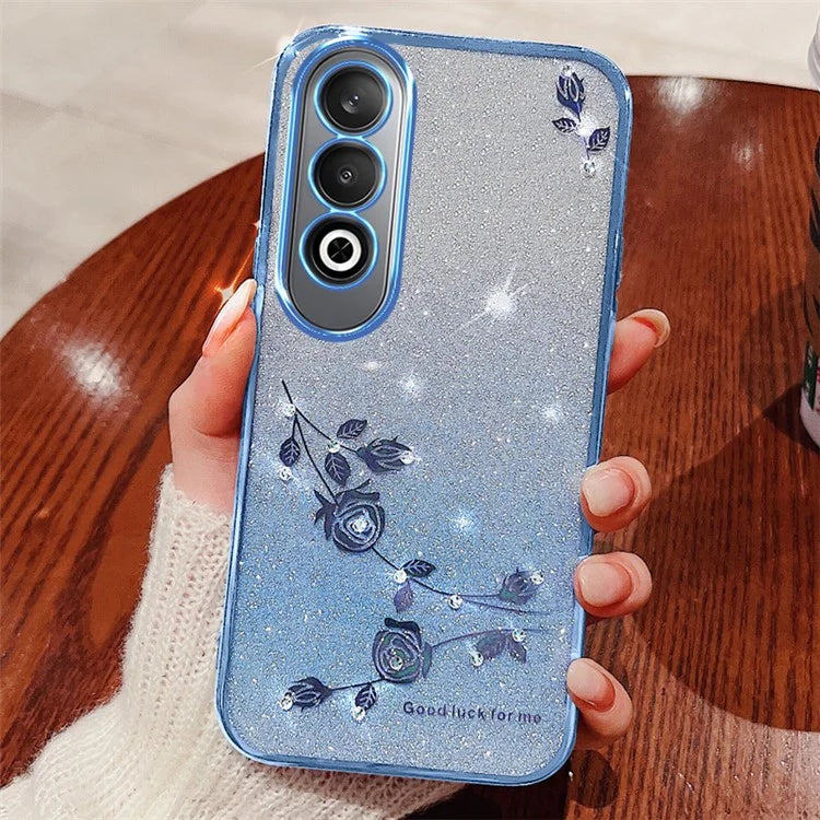 KADEM For OnePlus Nord CE4 5G Case TPU Gradient Phone Cover Glitter Cute Floral