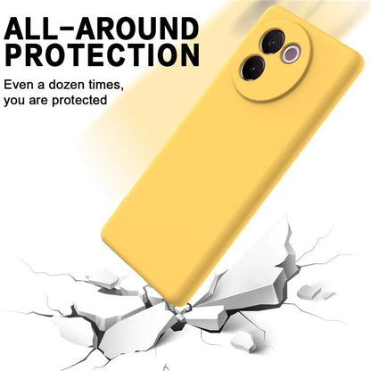 For vivo V30e 5G Case Liquid Silicone Protective Phone Cover with Strap