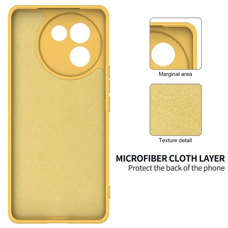 For vivo V30e 5G Case Liquid Silicone Protective Phone Cover with Strap