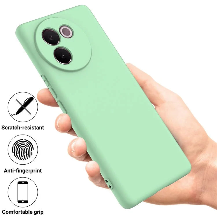 For vivo V30e 5G Case Liquid Silicone Protective Phone Cover with Strap