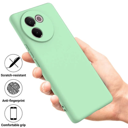 For vivo V30e 5G Case Liquid Silicone Protective Phone Cover with Strap