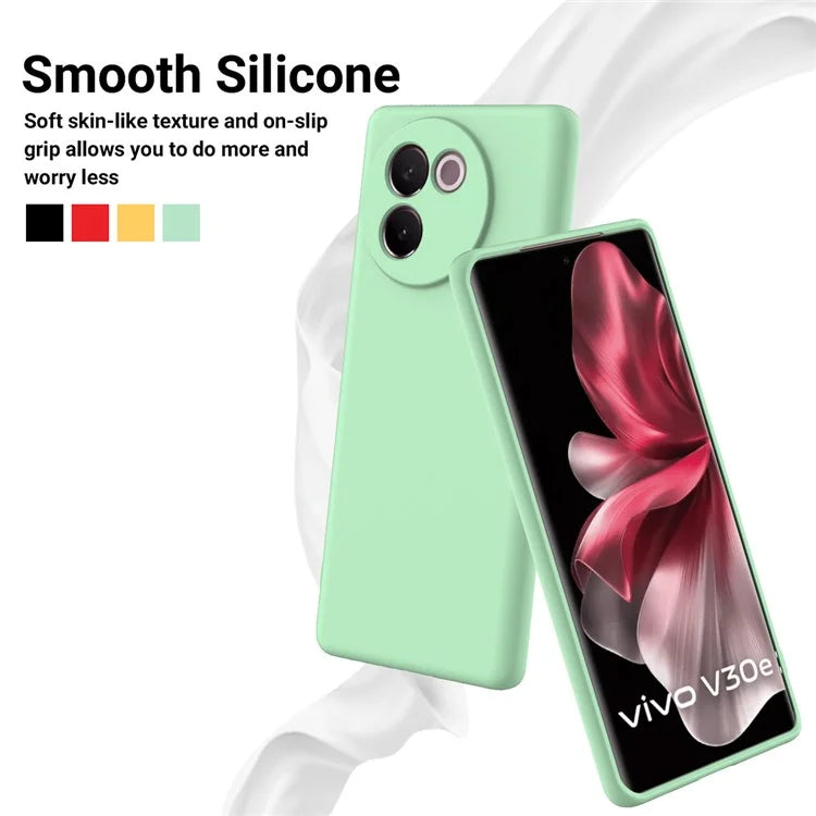 For vivo V30e 5G Case Liquid Silicone Protective Phone Cover with Strap