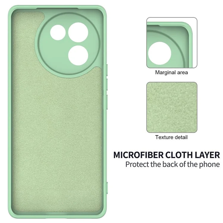 For vivo V30e 5G Case Liquid Silicone Protective Phone Cover with Strap