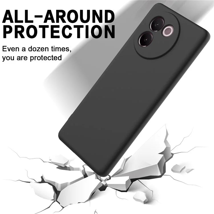 For vivo V30e 5G Case Liquid Silicone Protective Phone Cover with Strap