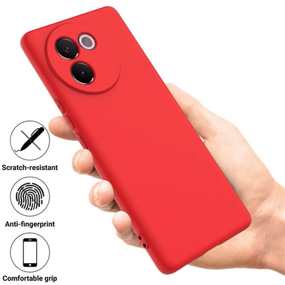 For vivo V30e 5G Case Liquid Silicone Protective Phone Cover with Strap