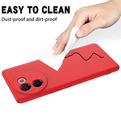 For vivo V30e 5G Case Liquid Silicone Protective Phone Cover with Strap