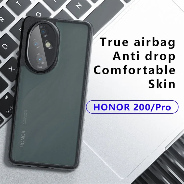 For Honor 200 Pro 5G Case PC+TPU Matte Phone Cover Airbag Corners
