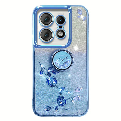 KADEM For Motorola Edge 50 Pro 5G TPU Case Kickstand Phone Cover Sparkly Glitter Rhinestone