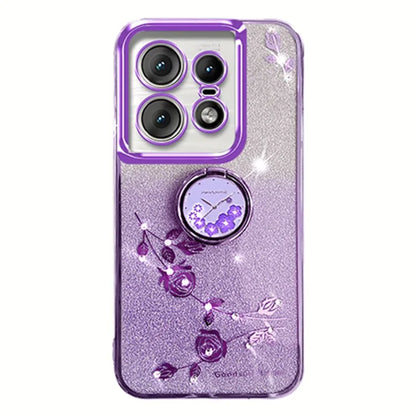 KADEM For Motorola Edge 50 Pro 5G TPU Case Kickstand Phone Cover Sparkly Glitter Rhinestone