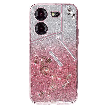 KADEM For TECNO Pova 5 Pro 5G TPU Case Glitter Phone Cover Rhinestone Decor