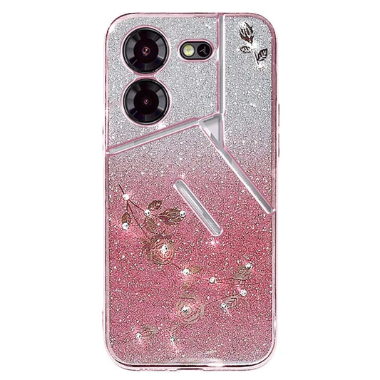 KADEM For TECNO Pova 5 Pro 5G TPU Case Glitter Phone Cover Rhinestone Decor