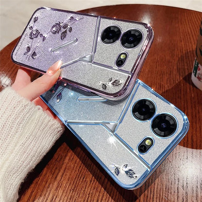 KADEM For TECNO Pova 5 Pro 5G TPU Case Glitter Phone Cover Rhinestone Decor