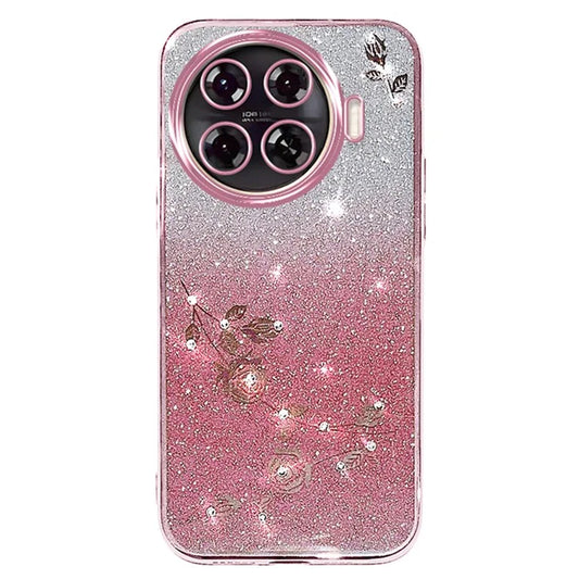 KADEM For TECNO Spark 20 Pro+ Case TPU Phone Cover Glitter Floral Aesthetic