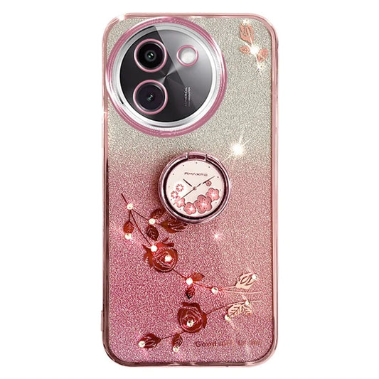 KADEM For vivo Y200i 5G Case Ring Holder TPU Phone Cover Sparkle Gradient Design