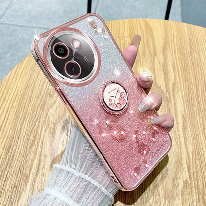 KADEM For vivo Y200i 5G Case Ring Holder TPU Phone Cover Sparkle Gradient Design