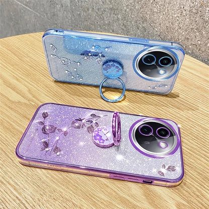 KADEM For vivo Y200i 5G Case Ring Holder TPU Phone Cover Sparkle Gradient Design