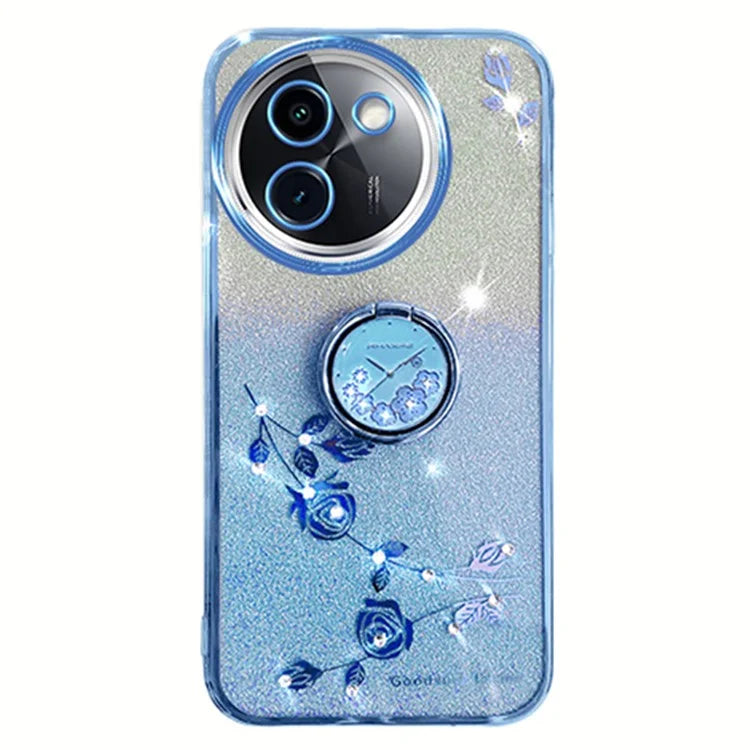 KADEM For vivo Y200i 5G Case Ring Holder TPU Phone Cover Sparkle Gradient Design