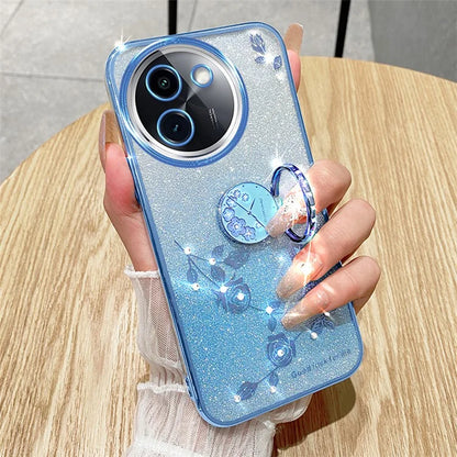 KADEM For vivo Y200i 5G Case Ring Holder TPU Phone Cover Sparkle Gradient Design