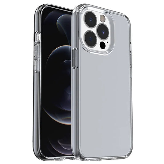 For iPhone 16 Pro Max Case PC + TPU Phone Cover Anti-Scratch Clear Back Black