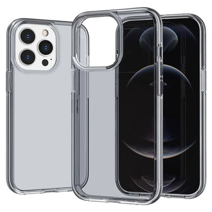 For iPhone 16 Pro Max Case PC + TPU Phone Cover Anti-Scratch Clear Back Black