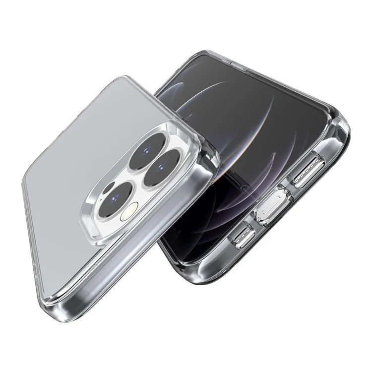For iPhone 16 Pro Max Case PC + TPU Phone Cover Anti-Scratch Clear Back Black