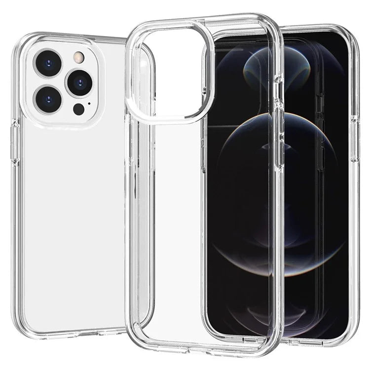 For iPhone 16 Pro Case Clear PC + TPU Shockproof Protective Phone Cover