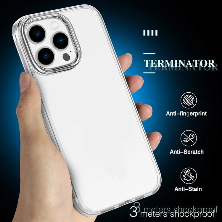 For iPhone 16 Pro Case Clear PC + TPU Shockproof Protective Phone Cover